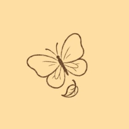 Sketch of a butterfly
